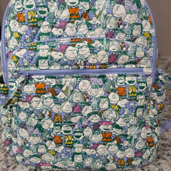Vera Bradley Peanuts Character Backpack - Green and Purple - Picture 2 of 6